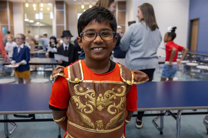 Students dressed as historical figures